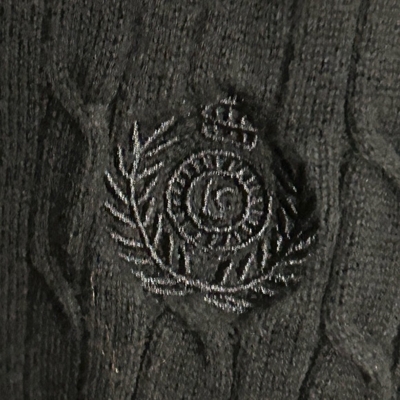 Liz Claiborne Black Cable Knit Sweater Petite Small - Picture 5 of 6